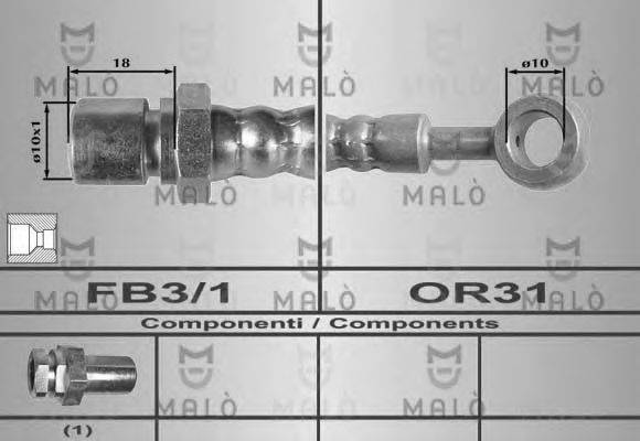 MALO 80312 Гальмівний шланг