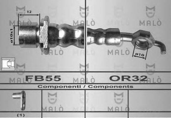 MALO 80353 Гальмівний шланг