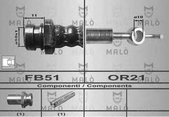 MALO 80389 Гальмівний шланг