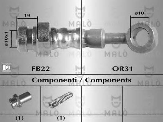 MALO 80393 Гальмівний шланг