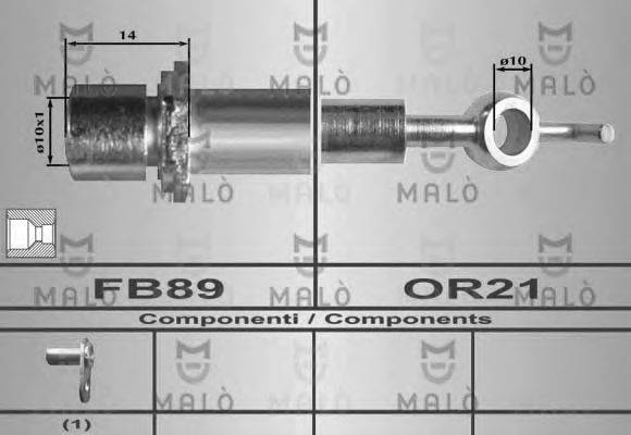 MALO 80443 Гальмівний шланг