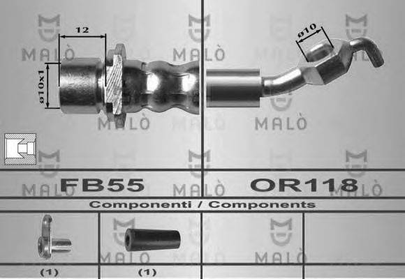 MALO 80445 Гальмівний шланг