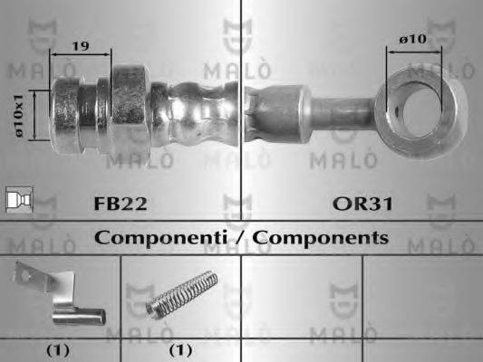 MALO 80482 Гальмівний шланг