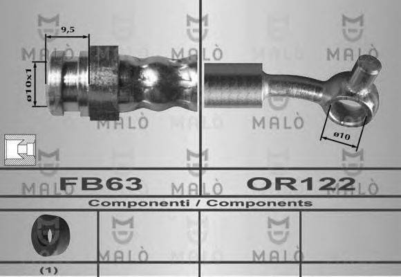 MALO 80555 Гальмівний шланг