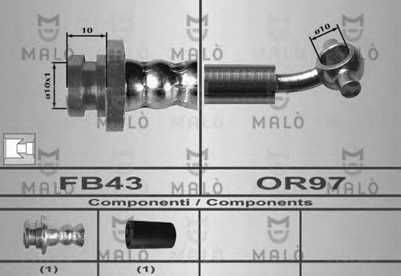 MALO 80578 Гальмівний шланг