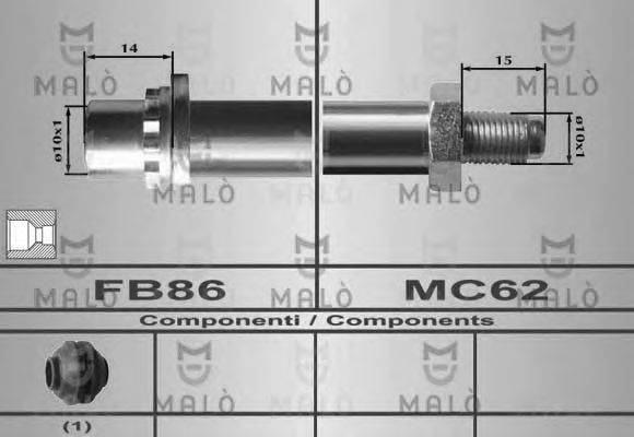 MALO 80596 Гальмівний шланг