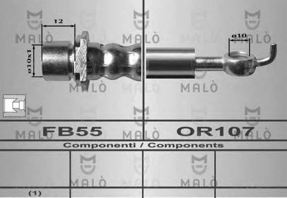 MALO 80618 Гальмівний шланг