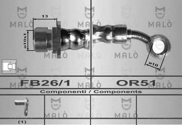 MALO 80631 Гальмівний шланг