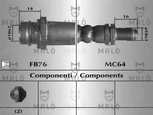 MALO 80698 Гальмівний шланг