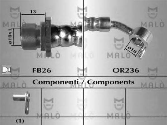 MALO 80765 Гальмівний шланг
