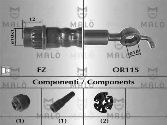 MALO 80840 Гальмівний шланг