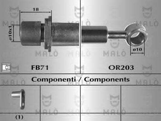 MALO 80865 Гальмівний шланг