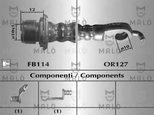 MALO 80886 Гальмівний шланг