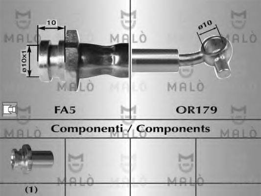 MALO 80932 Гальмівний шланг