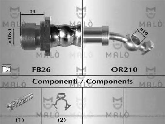 MALO 80988 Гальмівний шланг