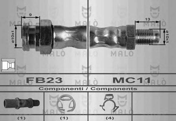 MALO 8381 Гальмівний шланг