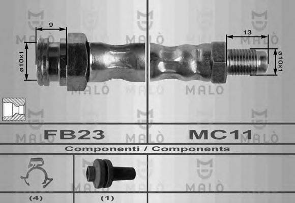 MALO 8432 Гальмівний шланг