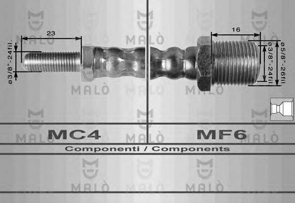 MALO 8455 Гальмівний шланг