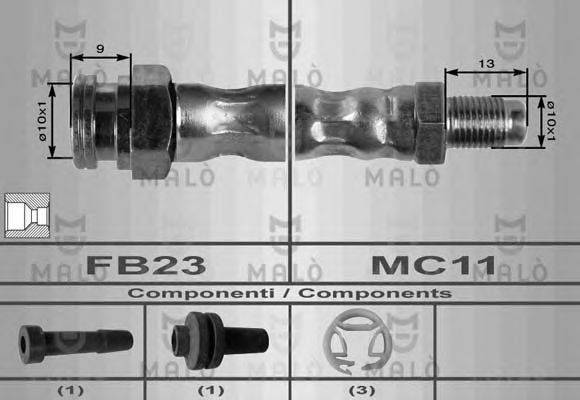 MALO 8563 Гальмівний шланг