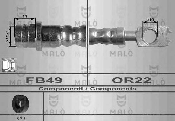 MALO 8616 Гальмівний шланг