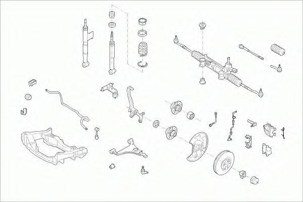 SACHS MERCEEKLAFS008 Рульове управління; Підвіска колеса