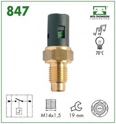 MTE-THOMSON 847 термовимикач, сигнальна лампа рідини, що охолоджує