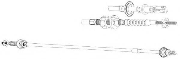 CEF CT01164 Трос, управління зчепленням