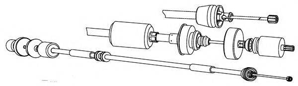 CEF RT01191 Трос, управління зчепленням