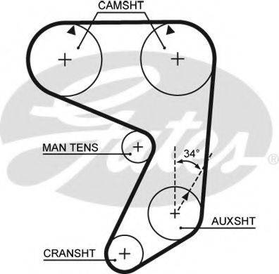 GATES 5004 Ремінь ГРМ