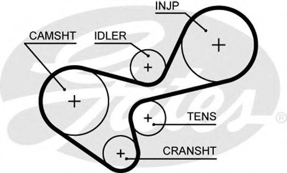 GATES 5639XS Ремінь ГРМ