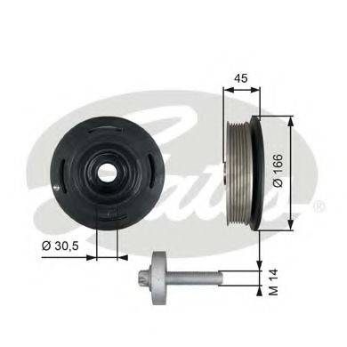 GATES TVD1041A Ремінний шків, колінчастий вал