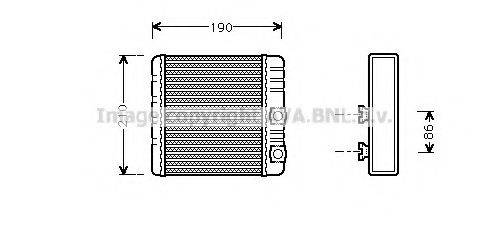 PRASCO BW6211 Теплообмінник, опалення салону