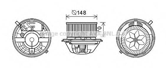 PRASCO BW8462 Електродвигун, вентиляція салону