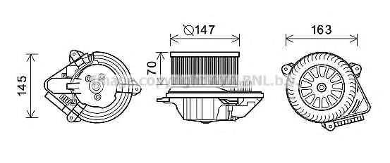 PRASCO CN8293 Електродвигун, вентиляція салону