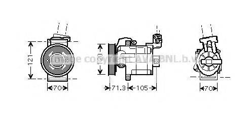 PRASCO DNK306 Компресор, кондиціонер