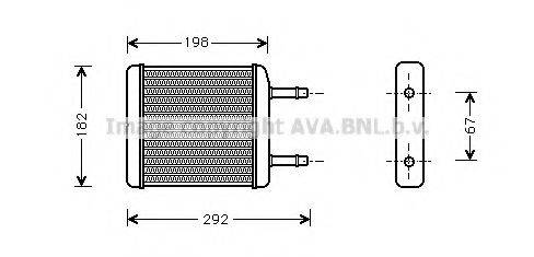 PRASCO DW6024 Теплообмінник, опалення салону