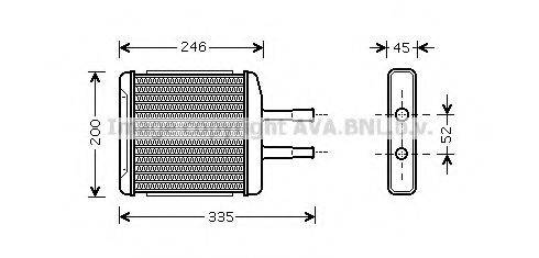 PRASCO DW6059 Теплообмінник, опалення салону