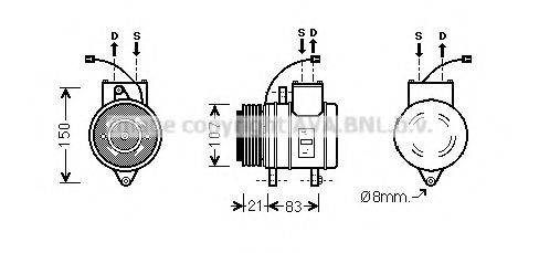 PRASCO DWK041 Компресор, кондиціонер