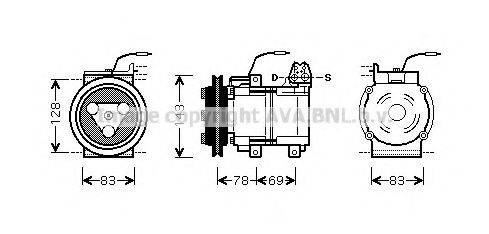 PRASCO HYK124 Компресор, кондиціонер