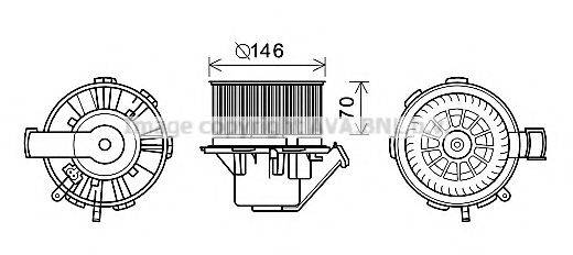 PRASCO MS8647 Електродвигун, вентиляція салону