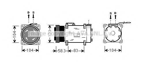 PRASCO RTK284 Компресор, кондиціонер