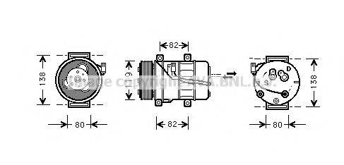 PRASCO VOK054 Компресор, кондиціонер