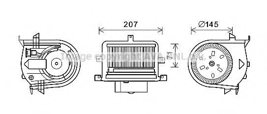 PRASCO VW8350 Електродвигун, вентиляція салону