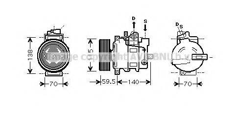 PRASCO AIK284 Компресор, кондиціонер