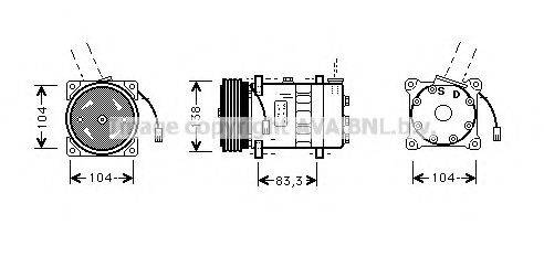 PRASCO ALK014 Компресор, кондиціонер