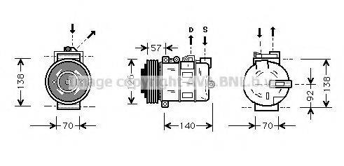 PRASCO AUK056 Компресор, кондиціонер