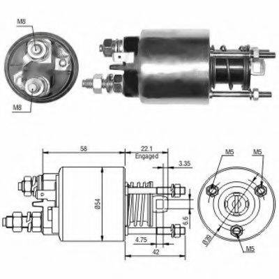 HOFFER 6646047 Тягове реле, стартер