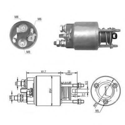 HOFFER 6646048 Тягове реле, стартер