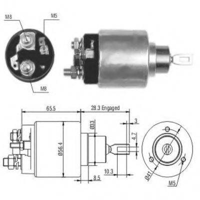 HOFFER 6646106 Тягове реле, стартер