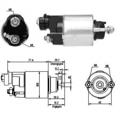 HOFFER 6646173 Тягове реле, стартер